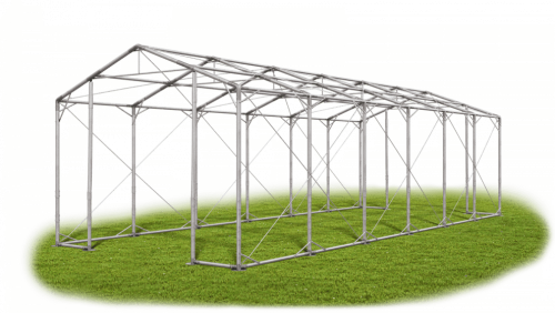 Skladový stan 4x12x3,5m střecha PVC 560g/m2 boky PVC 500g/m2 konstrukce POLÁRNÍ