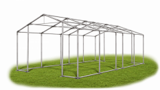 Skladový stan 4x9x2,5m střecha PVC 580g/m2 boky PVC 500g/m2 konstrukce ZIMA