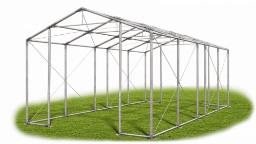 Skladový stan 5x9x4m střecha PVC 580g/m2 boky PVC 500g/m2 konstrukce ZIMA PLUS