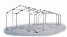 Skladový stan 8x28x2,5m střecha PVC 560g/m2 boky PVC 500g/m2 konstrukce ZIMA PLUS