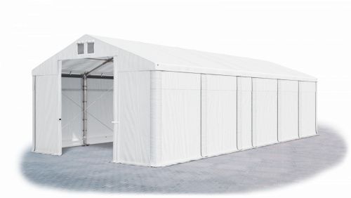 Skladový stan 4x11x2,5m střecha PVC 580g/m2 boky PVC 500g/m2 konstrukce ZIMA PLUS