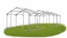 Skladový stan 4x15x3m strecha PVC 580g/m2 boky PVC 500g/m2 konštrukcia POLÁRNA PLUS
