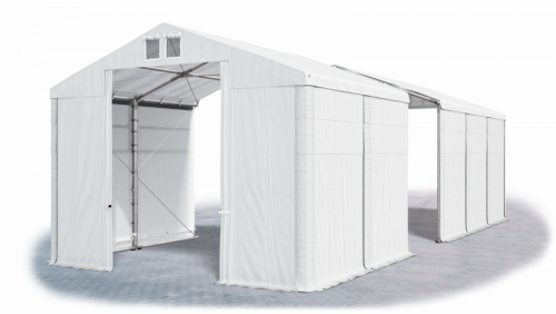 Skladový stan 8x17x4m střecha PVC 580g/m2 boky PVC 500g/m2 konstrukce ZIMA PLUS