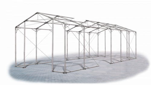 Skladový stan 4x30x3,5m střecha PVC 620g/m2 boky PVC 620g/m2 konstrukce POLÁRNÍ