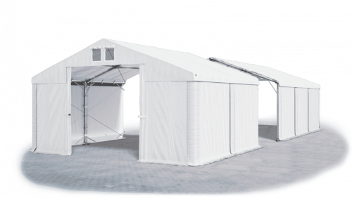 Skladový stan 6x22x2m střecha PVC 620g/m2 boky PVC 620g/m2 konstrukce POLÁRNÍ