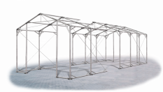 Skladový stan 4x28x3,5m strecha PVC 560g/m2 boky PVC 500g/m2 konštrukcia POLÁRNA PLUS