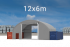 Kontajnerový stan 12x6m strecha PVC 720 g/m2