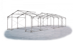 Skladový stan 4x28x2m strecha PVC 620g/m2 boky PVC 620g/m2 konštrukcia POLÁRNA