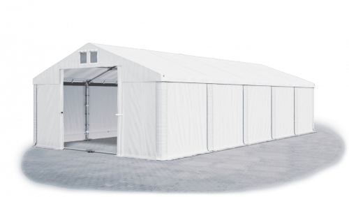 Skladový stan 4x10x2m střecha PVC 560g/m2 boky PVC 500g/m2 konstrukce LÉTO PLUS