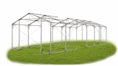 Skladový stan 4x14x2,5m střecha PVC 560g/m2 boky PVC 500g/m2 konstrukce POLÁRNÍ