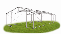 Skladový stan 8x30x2m strecha PVC 620g/m2 boky PVC 620g/m2 konštrukcia ZIMA PLUS