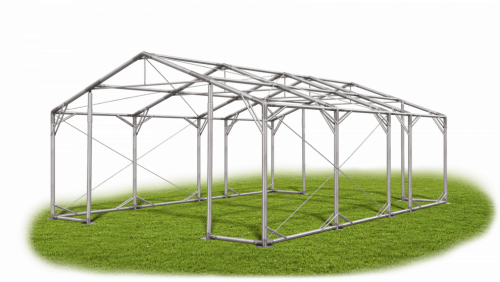 Skladový stan 4x7x2m strecha PVC 580g/m2 boky PVC 500g/m2 konštrukcia POLÁRNA PLUS
