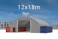 Kontejnerový stan 12x18m střecha PVC 720 g/m2