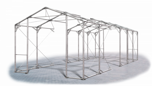 Skladový stan 5x30x4m střecha PVC 560g/m2 boky PVC 500g/m2 konstrukce POLÁRNÍ PLUS