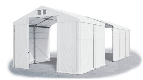 Skladový stan 8x20x4m střecha PVC 620g/m2 boky PVC 620g/m2 konstrukce POLÁRNÍ Skladový stan 8x20x4m střecha PVC 620g/m2 boky PVC 620g/m2 konstrukce POLÁRNÍ