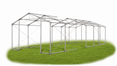 Skladový stan 4x26x2,5m střecha PVC 560g/m2 boky PVC 500g/m2 konstrukce ZIMA PLUS