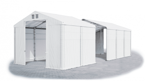 Skladový stan 4x14x4m střecha PVC 560g/m2 boky PVC 500g/m2 konstrukce ZIMA