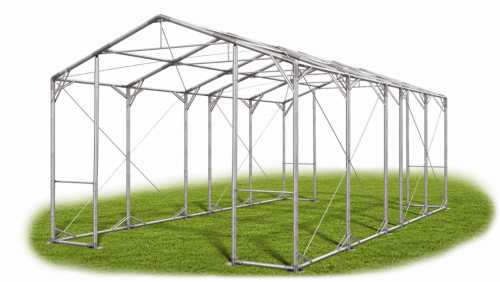 Skladový stan 5x9x3,5m střecha PVC 580g/m2 boky PVC 500g/m2 konstrukce POLÁRNÍ PLUS