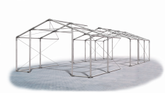 Skladový stan 6x30x2m strecha PVC 620g/m2 boky PVC 620g/m2 konštrukcia ZIMA PLUS
