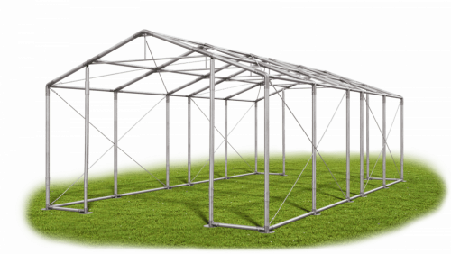 Skladový stan 5x9x2,5m střecha PVC 580g/m2 boky PVC 500g/m2 konstrukce ZIMA PLUS