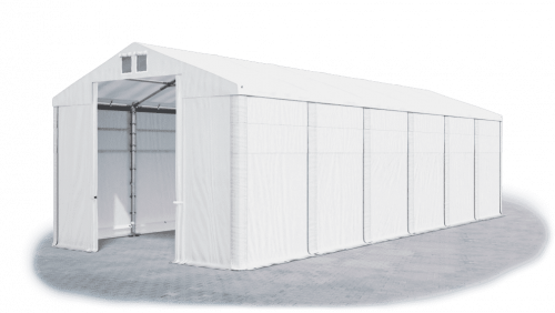 Skladový stan 4x12x4m střecha PVC 560g/m2 boky PVC 500g/m2 konstrukce ZIMA