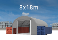 Kontejnerový stan 8x18m střecha PVC 720 g/m2
