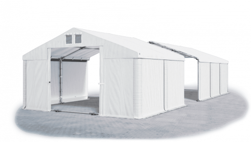 Skladový stan 6x16x2m střecha PVC 560g/m2 boky PVC 500g/m2 konstrukce LÉTO PLUS