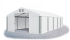 Garážový stan 6x12x4m střecha PVC 560g/m2 boky PVC 500g/m2 konstrukce ZIMA - Barva střešní plachty: Bílá, Barva boční plachty: Bílá, Barva svislých pruhů: Šedá