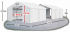 Skladový stan 4x21x2m střecha PVC 580g/m2 boky PVC 500g/m2 konstrukce ZIMA PLUS
