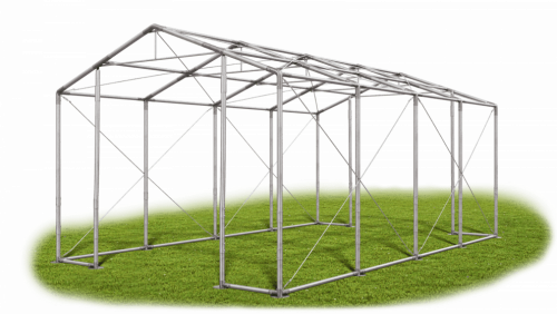 Skladový stan 4x8x4m střecha PVC 560g/m2 boky PVC 500g/m2 konstrukce ZIMA PLUS