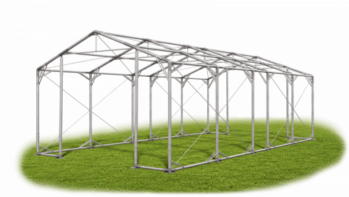 Skladový stan 4x9x3m strecha PVC 580g/m2 boky PVC 500g/m2 konštrukcia POLÁRNA PLUS