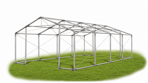 Skladový stan 4x8x2m strecha PVC 560g/m2 boky PVC 500g/m2 konštrukcie ZIMA PLUS