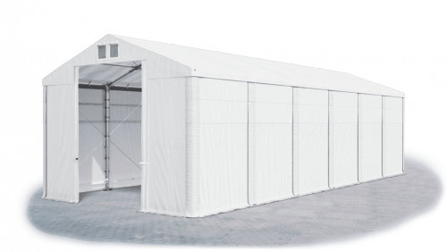 Skladový stan 4x12x4m strecha PVC 560g/m2 boky PVC 500g/m2 konštrukcie ZIMA PLUS