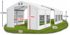 Párty stan 8x16x2,5m střecha PVC 560g/m2 boky PVC 500g/m2 HALYSTANY.CZ Párty stan 8x16x2,5m střecha PVC 560g/m2 boky PVC 500g/m2 HALYSTANY.CZ