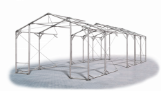 Skladový stan 8x28x2,5m střecha PVC 560g/m2 boky PVC 500g/m2 konstrukce POLÁRNÍ PLUS