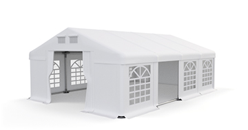 Párty stan 8x12x2,5m střecha PVC 620g/m2 boky PVC 620g/m2 konstrukce ZIMA