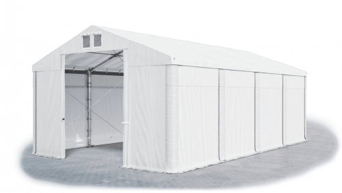 Skladový stan 4x8x3m střecha PVC 620g/m2 boky PVC 620g/m2 konstrukce ZIMA PLUS