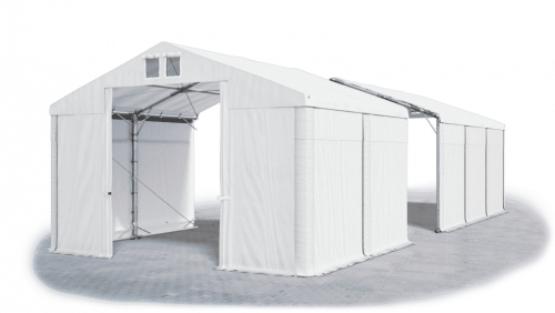Skladový stan 5x22x2,5m střecha PVC 560g/m2 boky PVC 500g/m2 konstrukce POLÁRNÍ