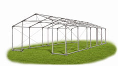 Skladový stan 8x11x2m střecha PVC 580g/m2 boky PVC 500g/m2 konstrukce ZIMA PLUS