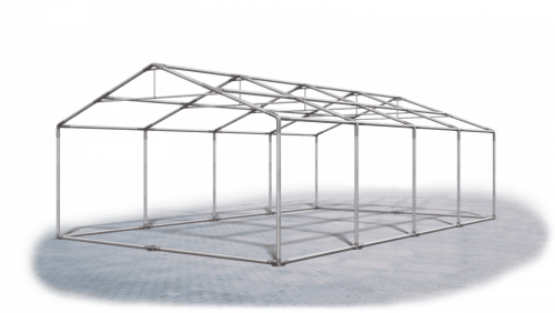 Skladový stan 4x8x2m střecha PVC 560g/m2 boky PVC 500g/m2 konstrukce LÉTO PLUS