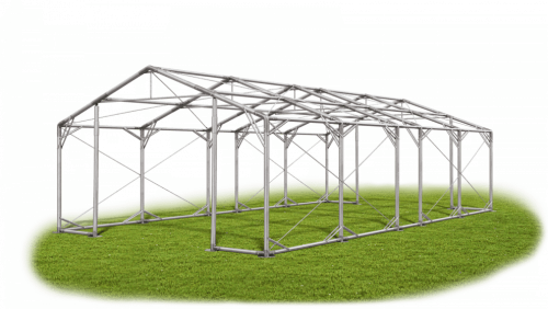 Skladový stan 4x9x2m strecha PVC 580g/m2 boky PVC 500g/m2 konštrukcia POLÁRNA PLUS