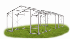 Skladový stan 8x28x3m strecha PVC 560g/m2 boky PVC 500g/m2 konštrukcia POLÁRNA PLUS