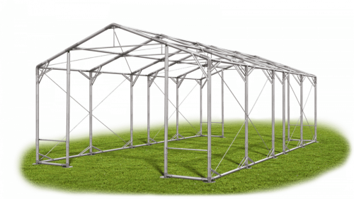Skladový stan 8x9x2,5m strecha PVC 580g/m2 boky PVC 500g/m2 konštrukcia POLÁRNA PLUS