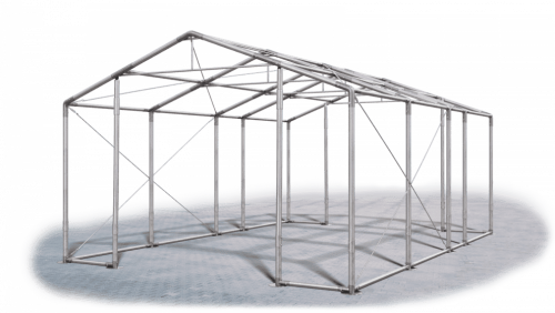 Skladový stan 5x7x2,5m střecha PVC 580g/m2 boky PVC 500g/m2 konstrukce ZIMA PLUS