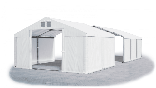 Skladový stan 6x18x2m střecha PVC 560g/m2 boky PVC 500g/m2 konstrukce LÉTO PLUS
