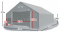 Skladová hala 10x12x3m střecha boky PVC 720 g/m2 konstrukce ARKTICKÁ