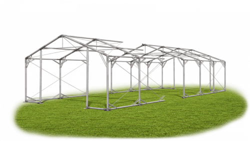 Skladový stan 4x15x2m strecha PVC 580g/m2 boky PVC 500g/m2 konštrukcia POLÁRNA PLUS