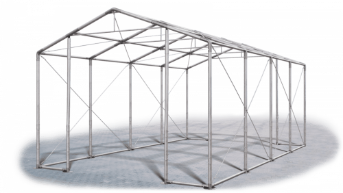 Skladový stan 6x8x4m střecha PVC 560g/m2 boky PVC 500g/m2 konstrukce ZIMA PLUS