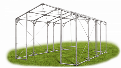 Skladový stan 5x7x3,5m strecha PVC 580g/m2 boky PVC 500g/m2 konštrukcia POLÁRNA PLUS