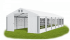Párty stan 3x6x2m střecha PVC 560g/m2 boky PVC 500g/m2 konstrukce LÉTO - Barva střešní plachty: Bílá, Barva boční plachty: Bílá, Barva svislých pruhů: Šedá